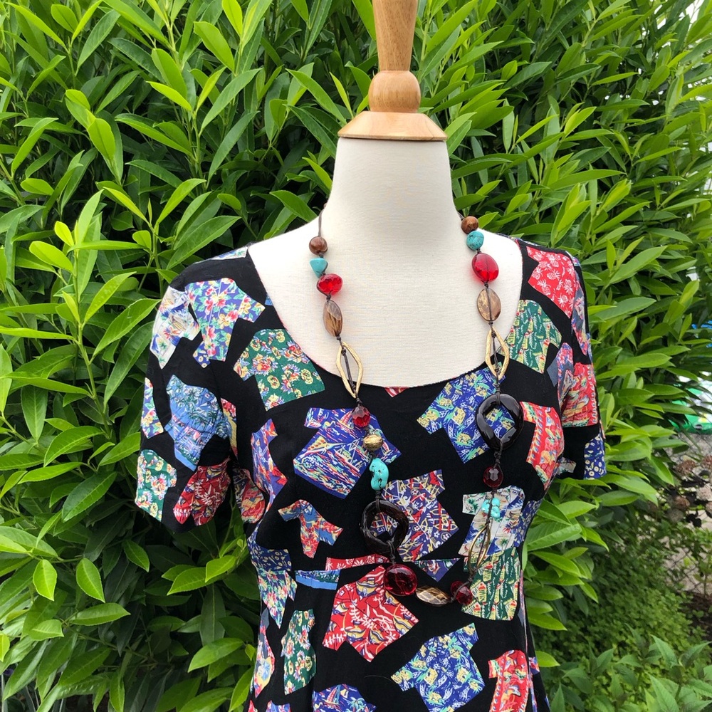 Vintage Reyn Spooner Hawaiian shirt print sun dress - Picture 5 of 7